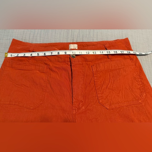 18W Maeve by Anthropologie The Colette Cropped Wide-Leg High-rise Pants Orange - Picture 9 of 10